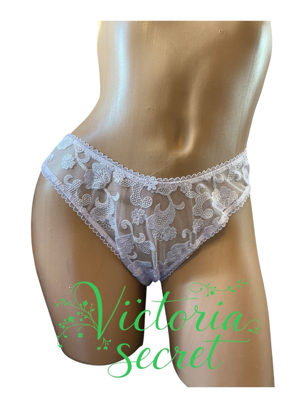 Victoria's Secret floral lace Brazilian medium